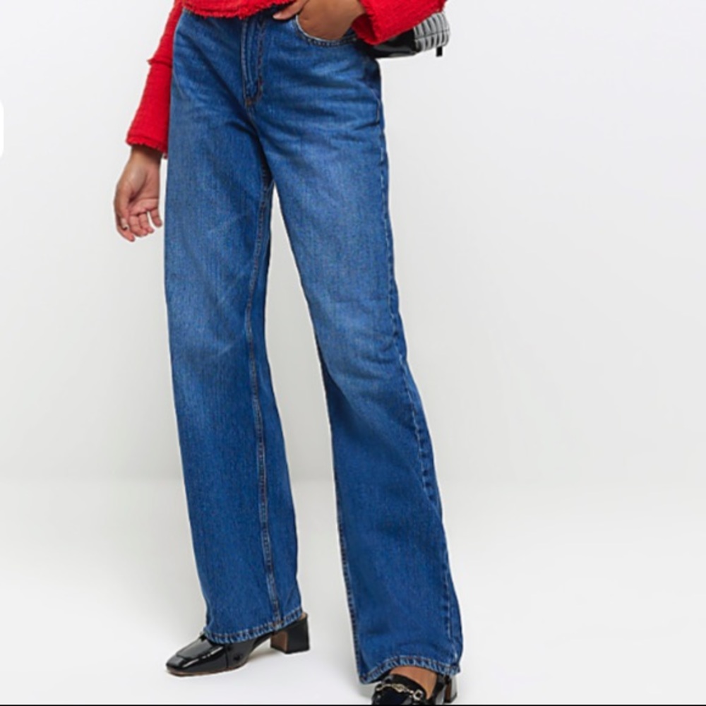 River Island Demin Specialist Straight Leg Jean Size 6S